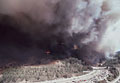 Hiller Highland and Hwy 24.  Oakland Firestorm and Conflagration.  Looking east. 1991.  Oakland California
