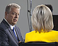Vice President Al Gore and Andrea Mitchell of NBC. Global Climate Action Summit 2018. San Francisco, California.