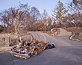TBurnt Car. Bluesage Ct. Tubbs Fire aftermath. Santa Rosa, California.