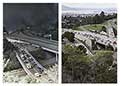 Hwy 24 & Hwy 13. Rephotography of the Oakland Firestorm after 28 years. Oakland California 1991/2019.